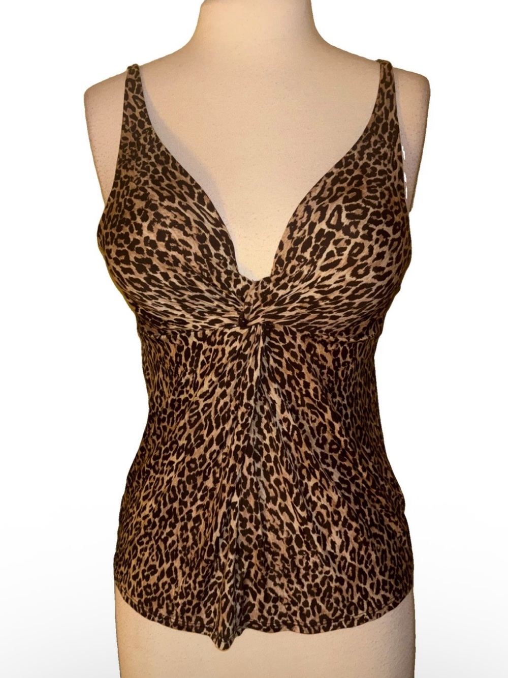 Victoria's Secret Brown Leopard Twist-Front Camisole